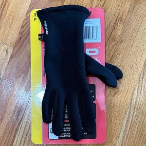 HEAD Black a Touchscreen Compatible High Grip Running Gloves (size small)
